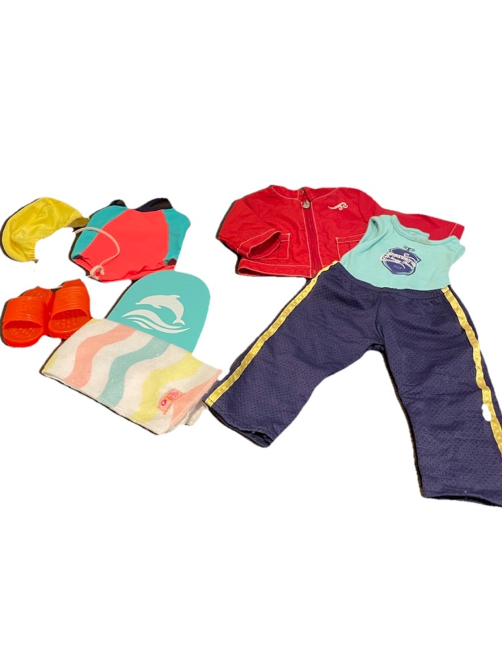 American Girl Doll Swim and Our Generation Doll Swim Duo Outfits
